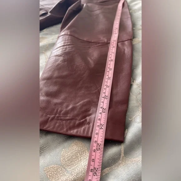 New Genuine Leather Tommy Bahama Burgundy Woman Jacket Full Zip - Picture 7 of 16